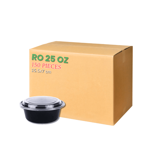 RO-25 Microwavable Container Black Base+Lid