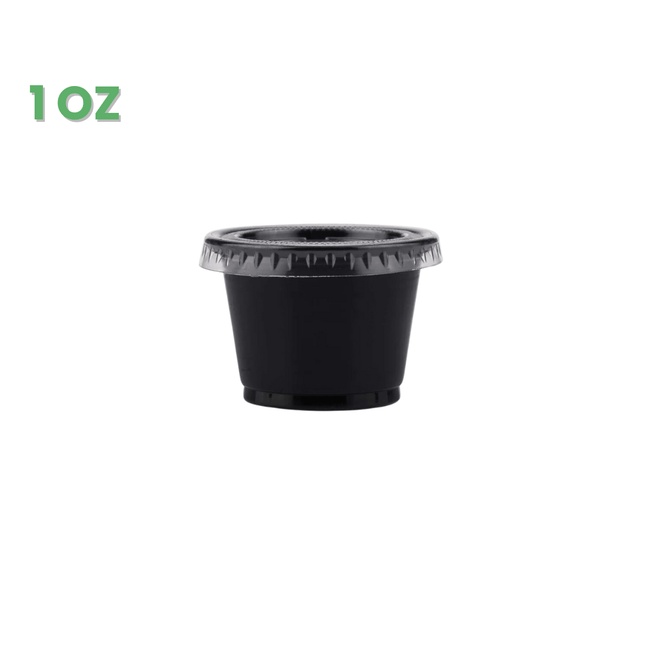 Sauce Cup Black 1 oz