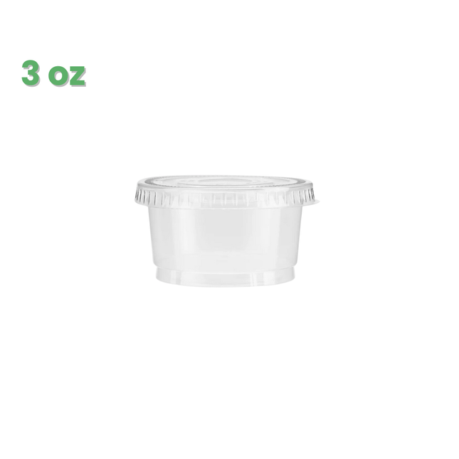 Sauce Cup Clear 3 oz
