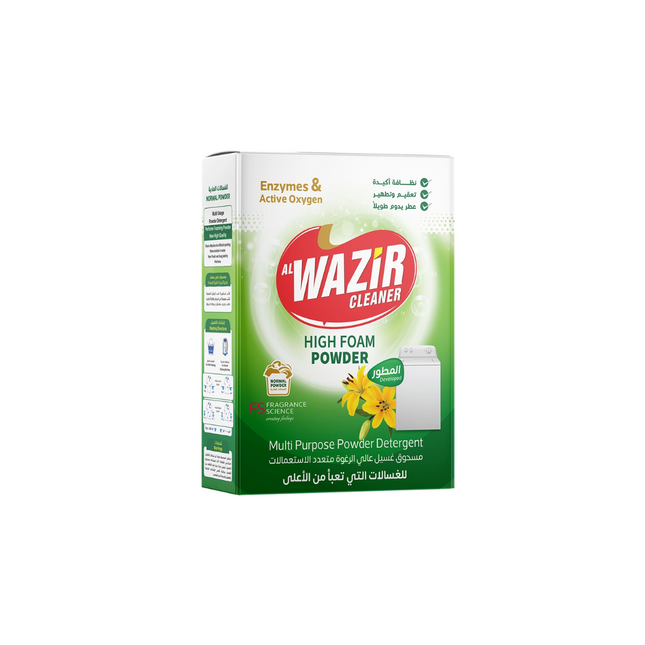 AL WAZIR Multi Purpose Powder Detergent 100 G High Foam Powder Green