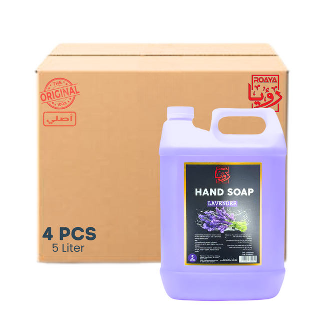 ROAYA Hand Wash liquid 5 L Lavender - 4 Pcs
