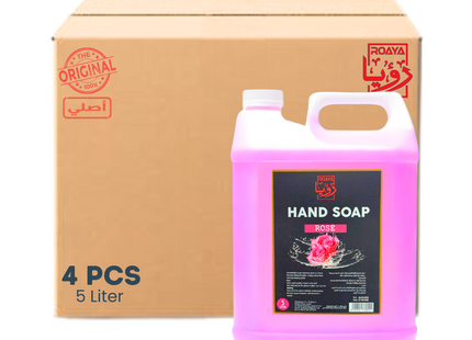 ROAYA Hand Wash liquid 5 L Rose - 4 Pcs
