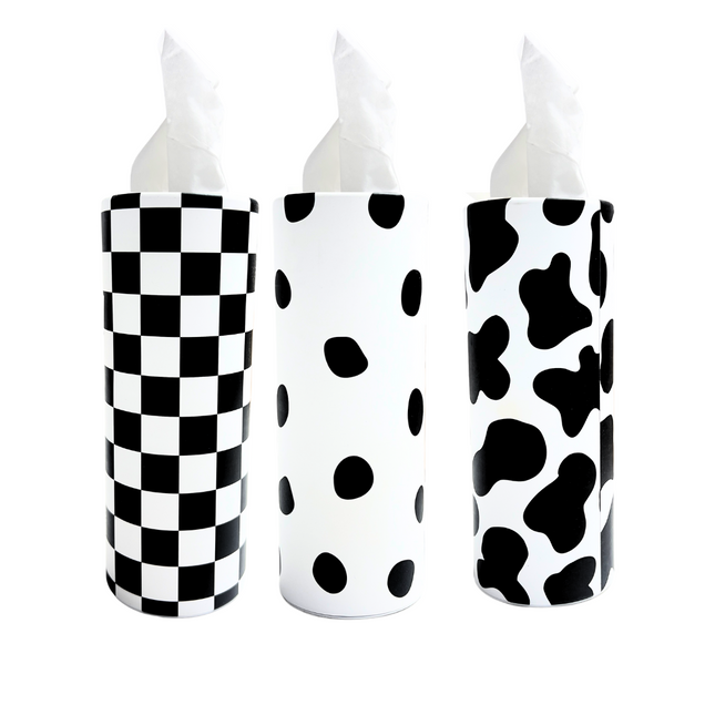 Car Tissue Box Printed with flower 80 Sheets x 2 Ply - 3 Boxes