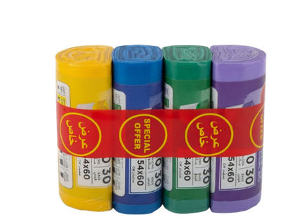 Garbage Bags  Assorted Color 54 x 60 cm - 10 Gallons - 30 Pcs x 4 Rolls
