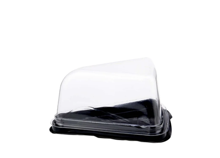 Black base Triangle Cake slice container - 400 pcs